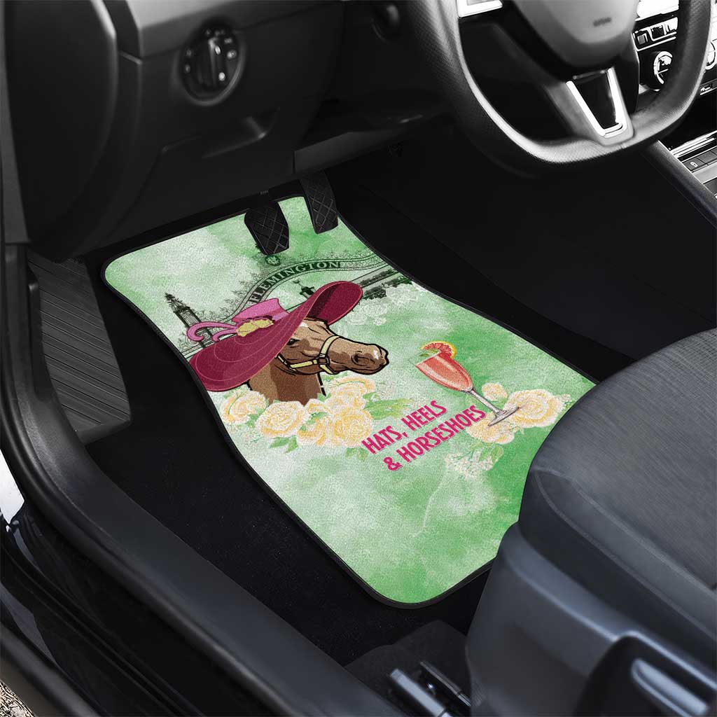 Australia Cup Melbourne Horse Racing Car Mats Hats Heels & Horseshoes Yellow Roses - Aussie Hoodie