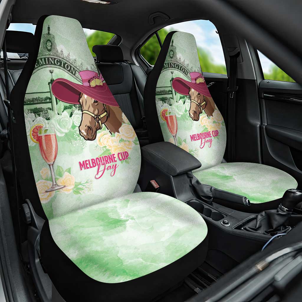 Australia Cup Melbourne Horse Racing Car Seat Cover Hats Heels & Horseshoes Yellow Roses - Aussie Hoodie