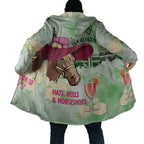 Australia Cup Melbourne Horse Racing Cloak Hats Heels & Horseshoes Yellow Roses - Aussie Hoodie
