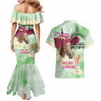 Australia Cup Melbourne Horse Racing Couples Matching Mermaid Dress and Hawaiian Shirt Hats Heels & Horseshoes Yellow Roses - Aussie Hoodie