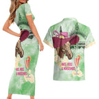 Australia Cup Melbourne Horse Racing Couples Matching Short Sleeve Bodycon Dress and Hawaiian Shirt Hats Heels & Horseshoes Yellow Roses - Aussie Hoodie