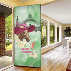 Australia Cup Melbourne Horse Racing Door Cover Hats Heels & Horseshoes Yellow Roses - Aussie Hoodie