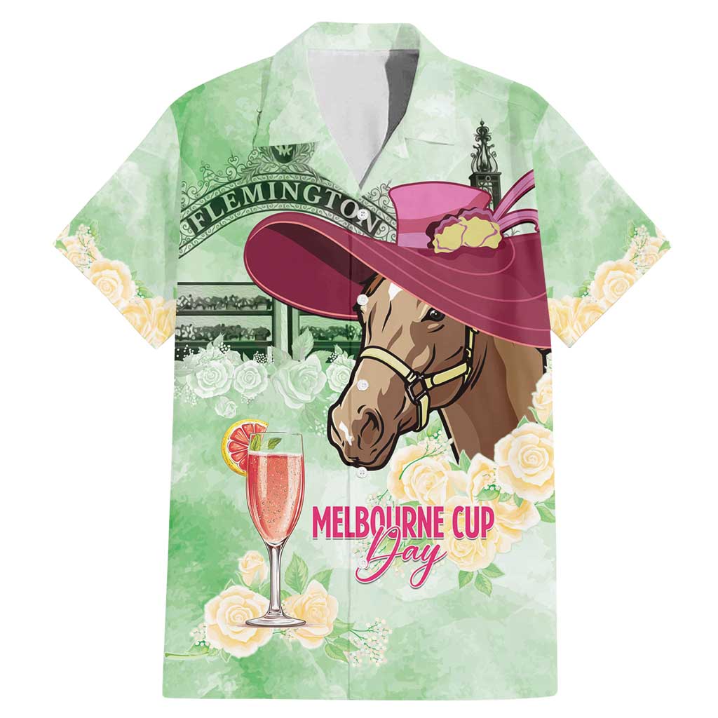 Australia Cup Melbourne Horse Racing Family Matching Mermaid Dress and Hawaiian Shirt Hats Heels & Horseshoes Yellow Roses - Aussie Hoodie