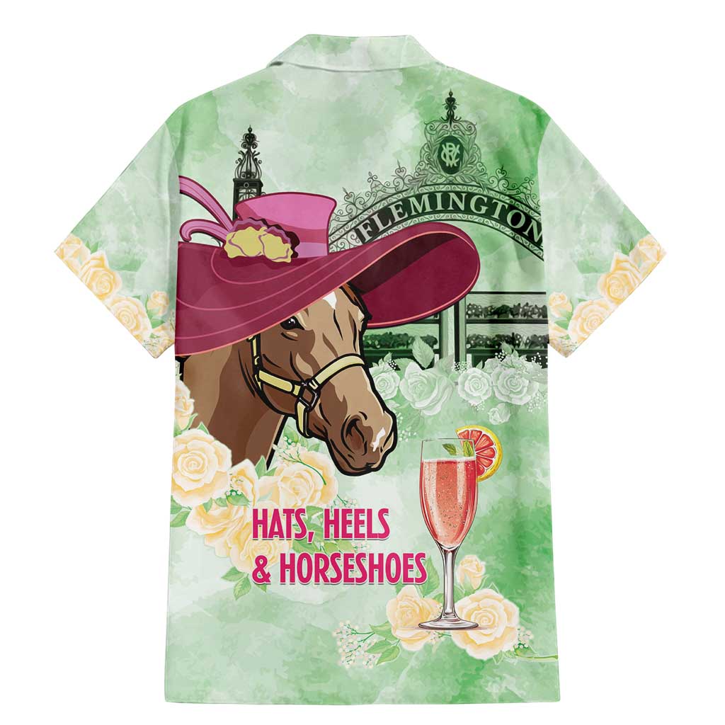 Australia Cup Melbourne Horse Racing Family Matching Mermaid Dress and Hawaiian Shirt Hats Heels & Horseshoes Yellow Roses - Aussie Hoodie
