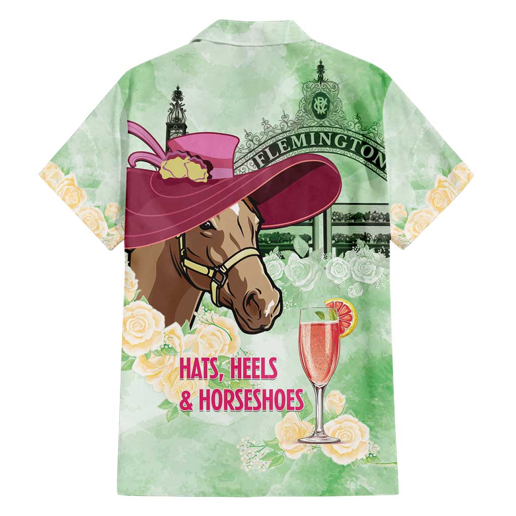Australia Cup Melbourne Horse Racing Family Matching Summer Maxi Dress and Hawaiian Shirt Hats Heels & Horseshoes Yellow Roses - Aussie Hoodie