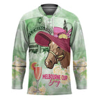 Australia Cup Melbourne Horse Racing Hockey Jersey Hats Heels & Horseshoes Yellow Roses - Aussie Hoodie