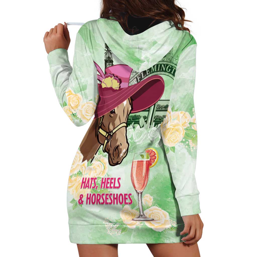 Australia Cup Melbourne Horse Racing Hoodie Dress Hats Heels & Horseshoes Yellow Roses - Aussie Hoodie