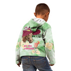 Australia Cup Melbourne Horse Racing Kid Hoodie Hats Heels & Horseshoes Yellow Roses - Aussie Hoodie