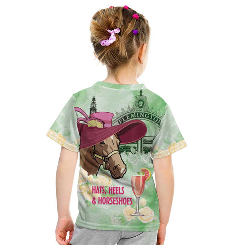 Australia Cup Melbourne Horse Racing Kid T Shirt Hats Heels & Horseshoes Yellow Roses - Aussie Hoodie