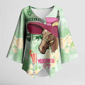 Australia Cup Melbourne Horse Racing Kimono Sleeve Blouse Hats Heels & Horseshoes Yellow Roses - Aussie Hoodie