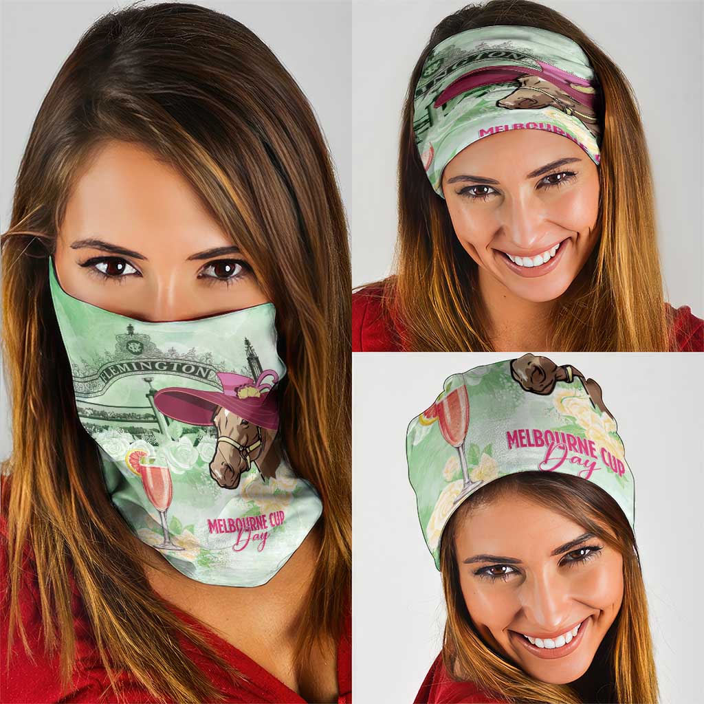 Australia Cup Melbourne Horse Racing Neck Gaiter Hats Heels & Horseshoes Yellow Roses - Aussie Hoodie