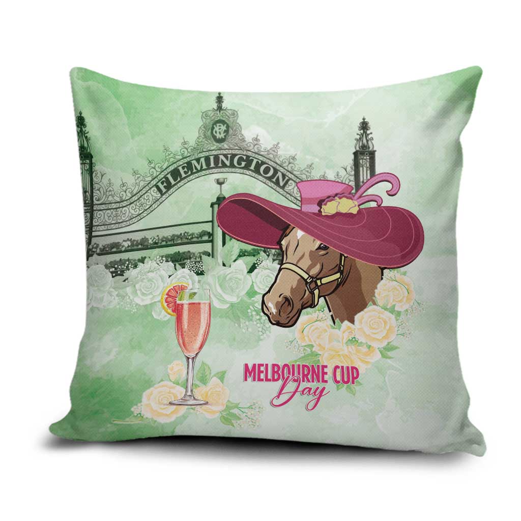 Australia Cup Melbourne Horse Racing Pillow Cover Hats Heels & Horseshoes Yellow Roses - Aussie Hoodie