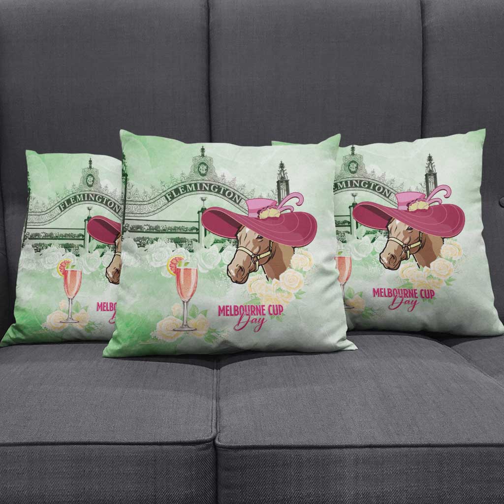 Australia Cup Melbourne Horse Racing Pillow Cover Hats Heels & Horseshoes Yellow Roses - Aussie Hoodie