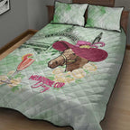 Australia Cup Melbourne Horse Racing Quilt Bed Set Hats Heels & Horseshoes Yellow Roses - Aussie Hoodie