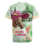 Australia Cup Melbourne Horse Racing Rugby Jersey Hats Heels & Horseshoes Yellow Roses - Aussie Hoodie