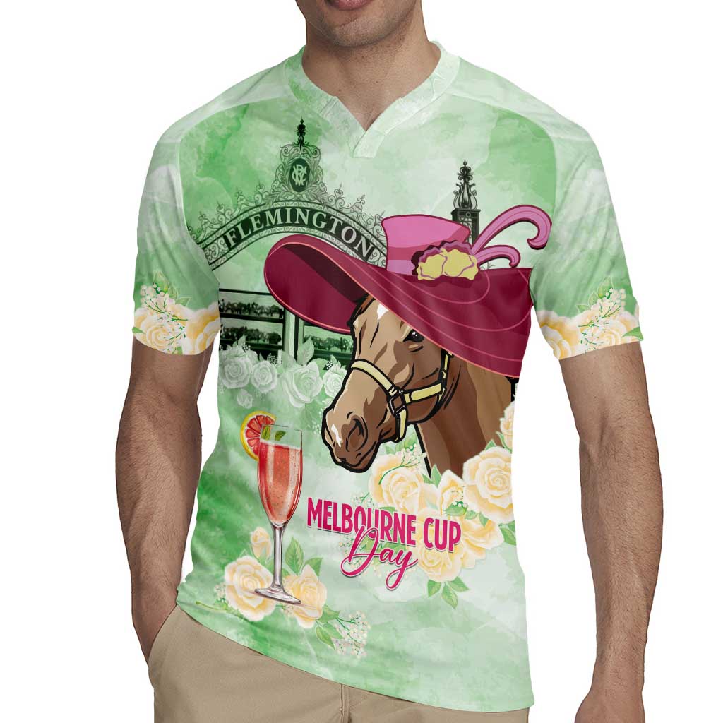 Australia Cup Melbourne Horse Racing Rugby Jersey Hats Heels & Horseshoes Yellow Roses - Aussie Hoodie