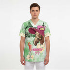 Australia Cup Melbourne Horse Racing Scrub Top Hats Heels & Horseshoes Yellow Roses - Aussie Hoodie