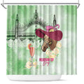 Australia Cup Melbourne Horse Racing Shower Curtain Hats Heels & Horseshoes Yellow Roses - Aussie Hoodie
