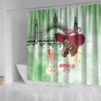 Australia Cup Melbourne Horse Racing Shower Curtain Hats Heels & Horseshoes Yellow Roses - Aussie Hoodie