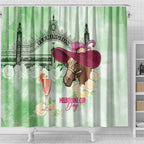 Australia Cup Melbourne Horse Racing Shower Curtain Hats Heels & Horseshoes Yellow Roses - Aussie Hoodie