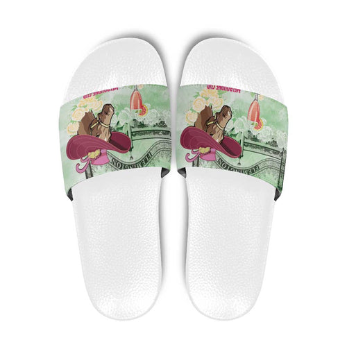 Australia Cup Melbourne Horse Racing Slide Sandals Hats Heels & Horseshoes Yellow Roses - Aussie Hoodie