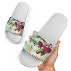 Australia Cup Melbourne Horse Racing Slide Sandals Hats Heels & Horseshoes Yellow Roses - Aussie Hoodie