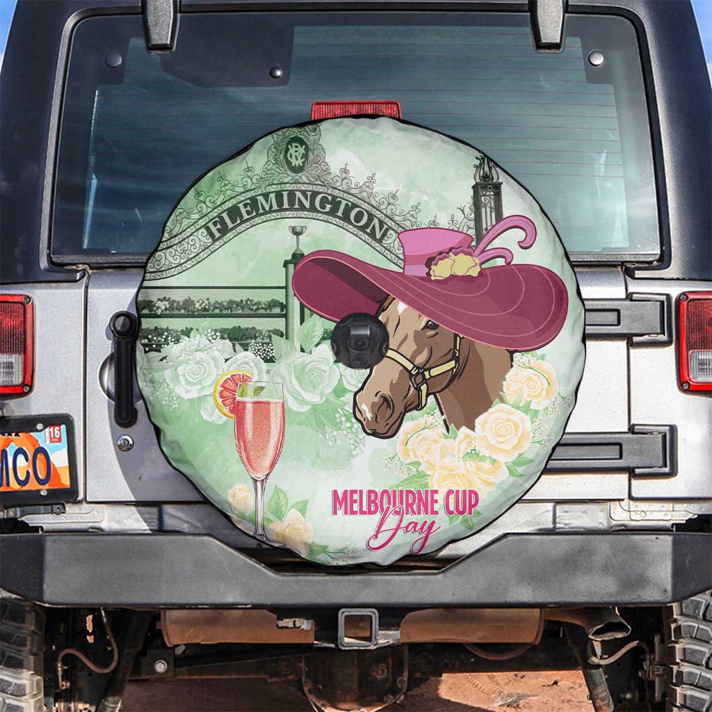 Australia Cup Melbourne Horse Racing Spare Tire Cover Hats Heels & Horseshoes Yellow Roses - Aussie Hoodie