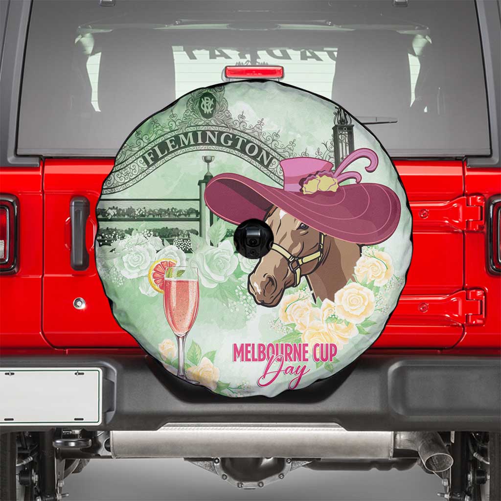 Australia Cup Melbourne Horse Racing Spare Tire Cover Hats Heels & Horseshoes Yellow Roses - Aussie Hoodie