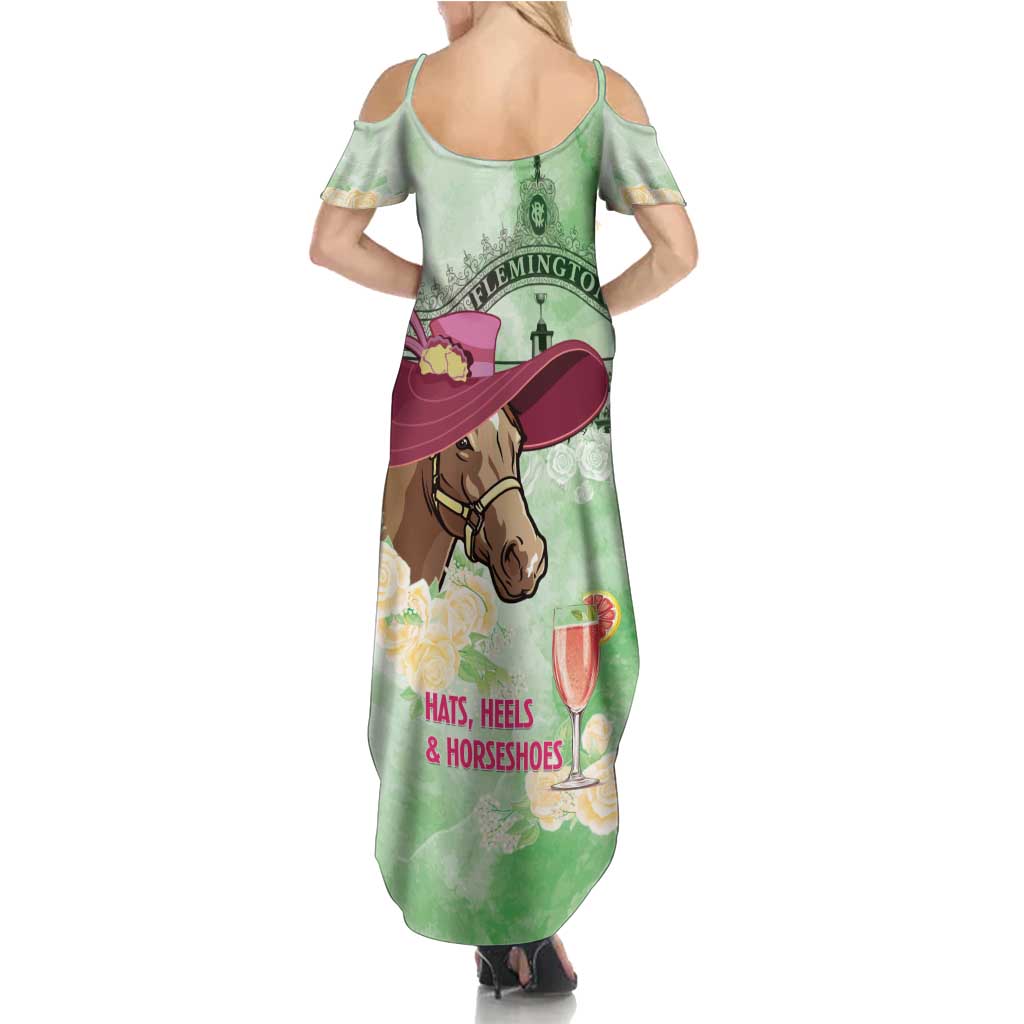 Australia Cup Melbourne Horse Racing Summer Maxi Dress Hats Heels & Horseshoes Yellow Roses - Aussie Hoodie