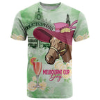Australia Cup Melbourne Horse Racing T Shirt Hats Heels & Horseshoes Yellow Roses - Aussie Hoodie