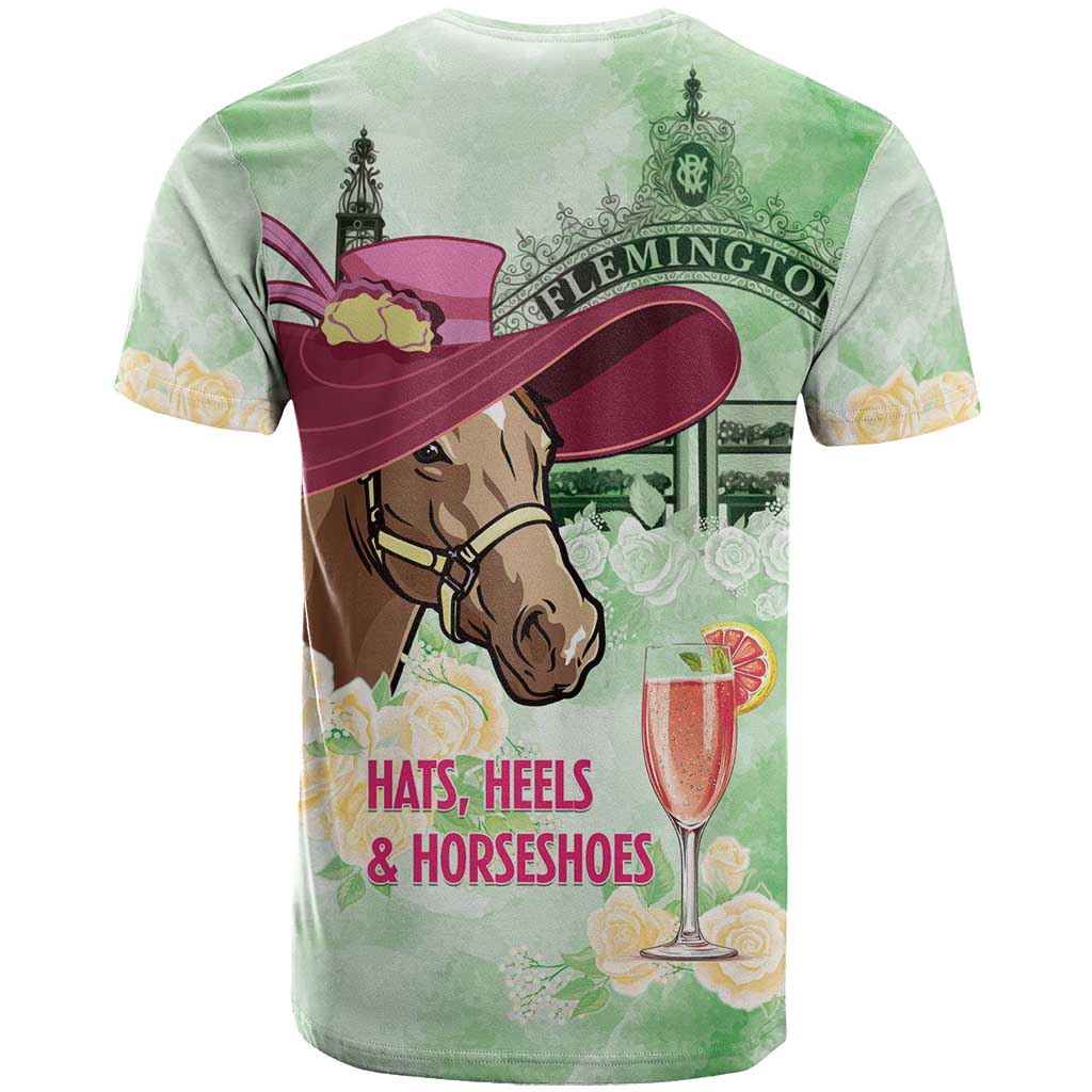 Australia Cup Melbourne Horse Racing T Shirt Hats Heels & Horseshoes Yellow Roses - Aussie Hoodie