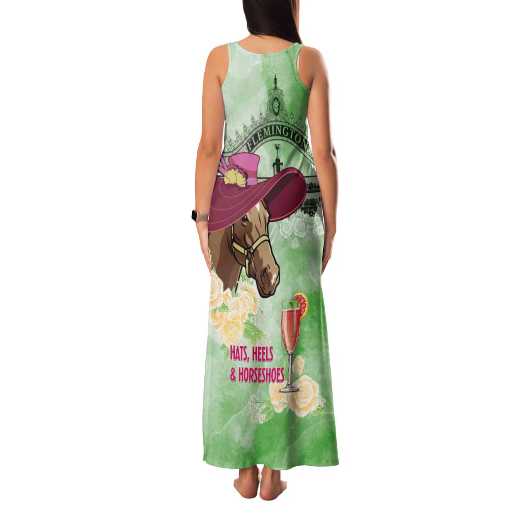 Australia Cup Melbourne Horse Racing Tank Maxi Dress Hats Heels & Horseshoes Yellow Roses - Aussie Hoodie