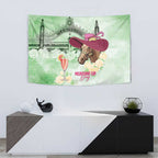 Australia Cup Melbourne Horse Racing Tapestry Hats Heels & Horseshoes Yellow Roses - Aussie Hoodie