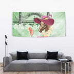 Australia Cup Melbourne Horse Racing Tapestry Hats Heels & Horseshoes Yellow Roses - Aussie Hoodie