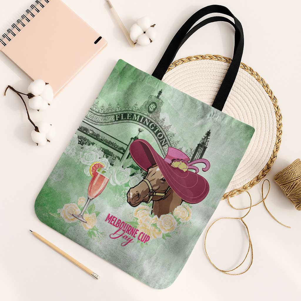 Australia Cup Melbourne Horse Racing Tote Bag Hats Heels & Horseshoes Yellow Roses - Aussie Hoodie