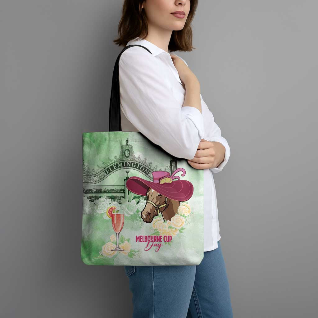 Australia Cup Melbourne Horse Racing Tote Bag Hats Heels & Horseshoes Yellow Roses - Aussie Hoodie