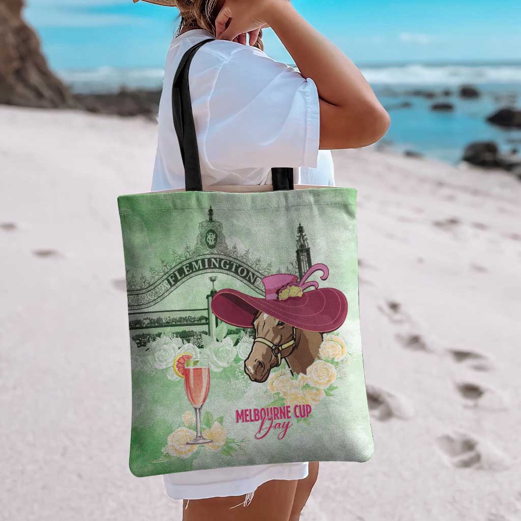 Australia Cup Melbourne Horse Racing Tote Bag Hats Heels & Horseshoes Yellow Roses - Aussie Hoodie