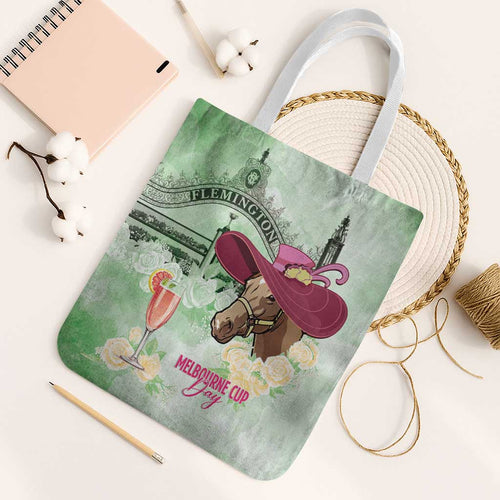 Australia Cup Melbourne Horse Racing Tote Bag Hats Heels & Horseshoes Yellow Roses - Aussie Hoodie