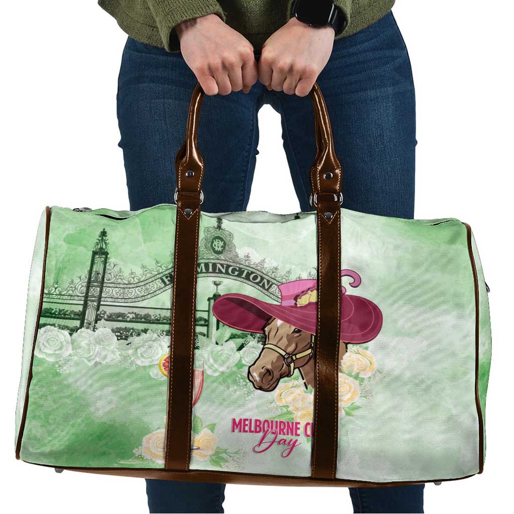 Australia Cup Melbourne Horse Racing Travel Bag Hats Heels & Horseshoes Yellow Roses - Aussie Hoodie