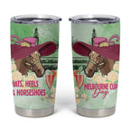 Australia Cup Melbourne Horse Racing Tumbler Cup Hats Heels & Horseshoes Yellow Roses - Aussie Hoodie