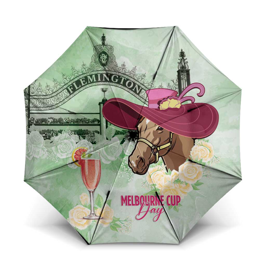 Australia Cup Melbourne Horse Racing Umbrella Hats Heels & Horseshoes Yellow Roses - Aussie Hoodie