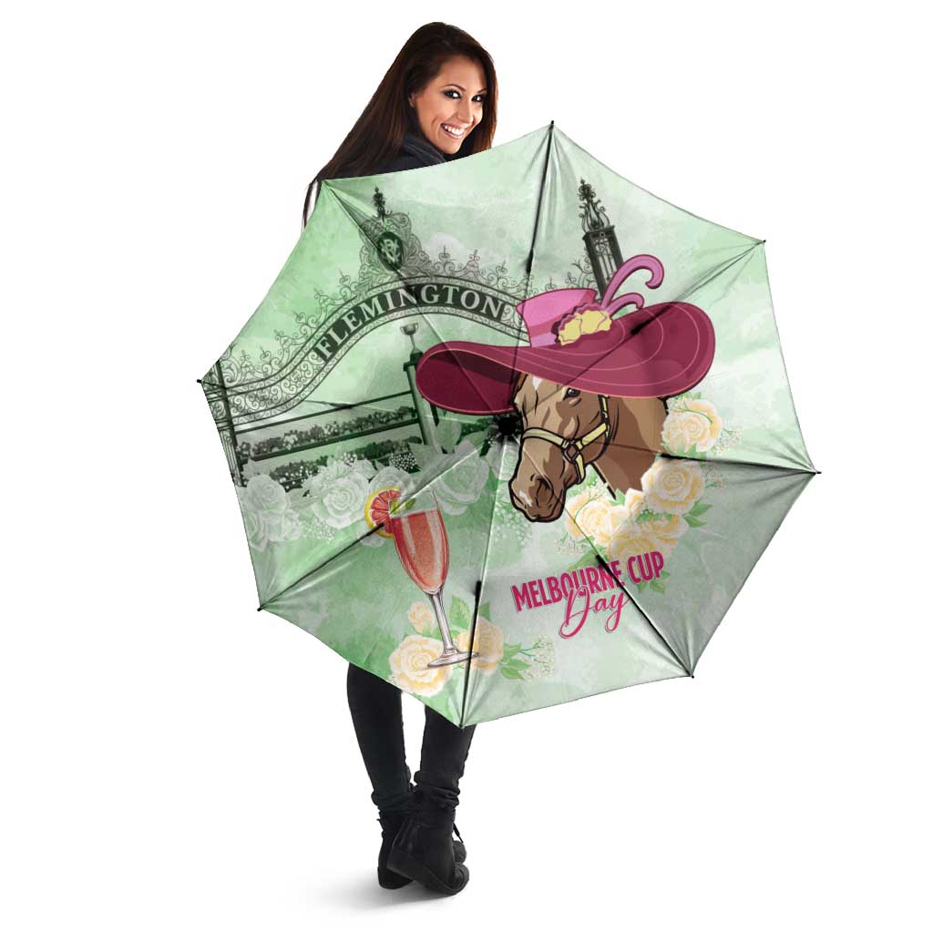Australia Cup Melbourne Horse Racing Umbrella Hats Heels & Horseshoes Yellow Roses - Aussie Hoodie