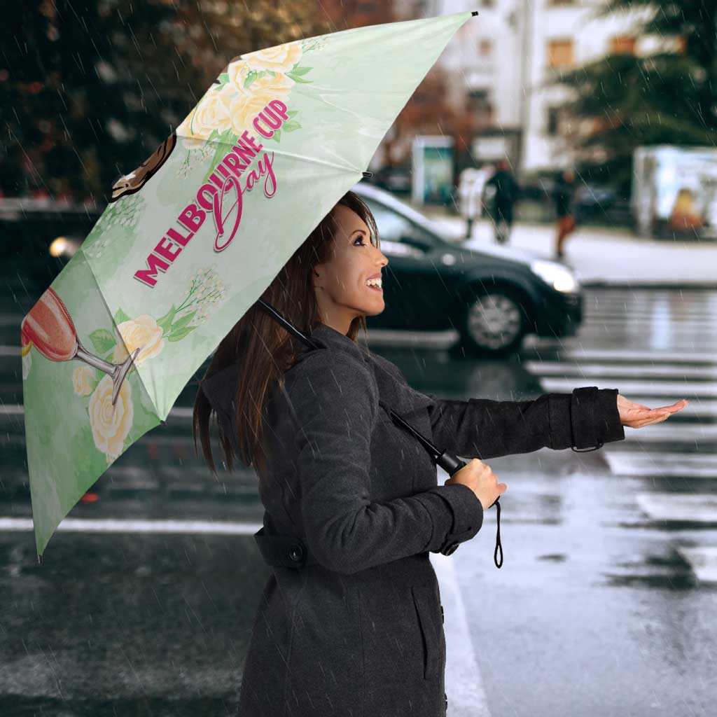 Australia Cup Melbourne Horse Racing Umbrella Hats Heels & Horseshoes Yellow Roses - Aussie Hoodie