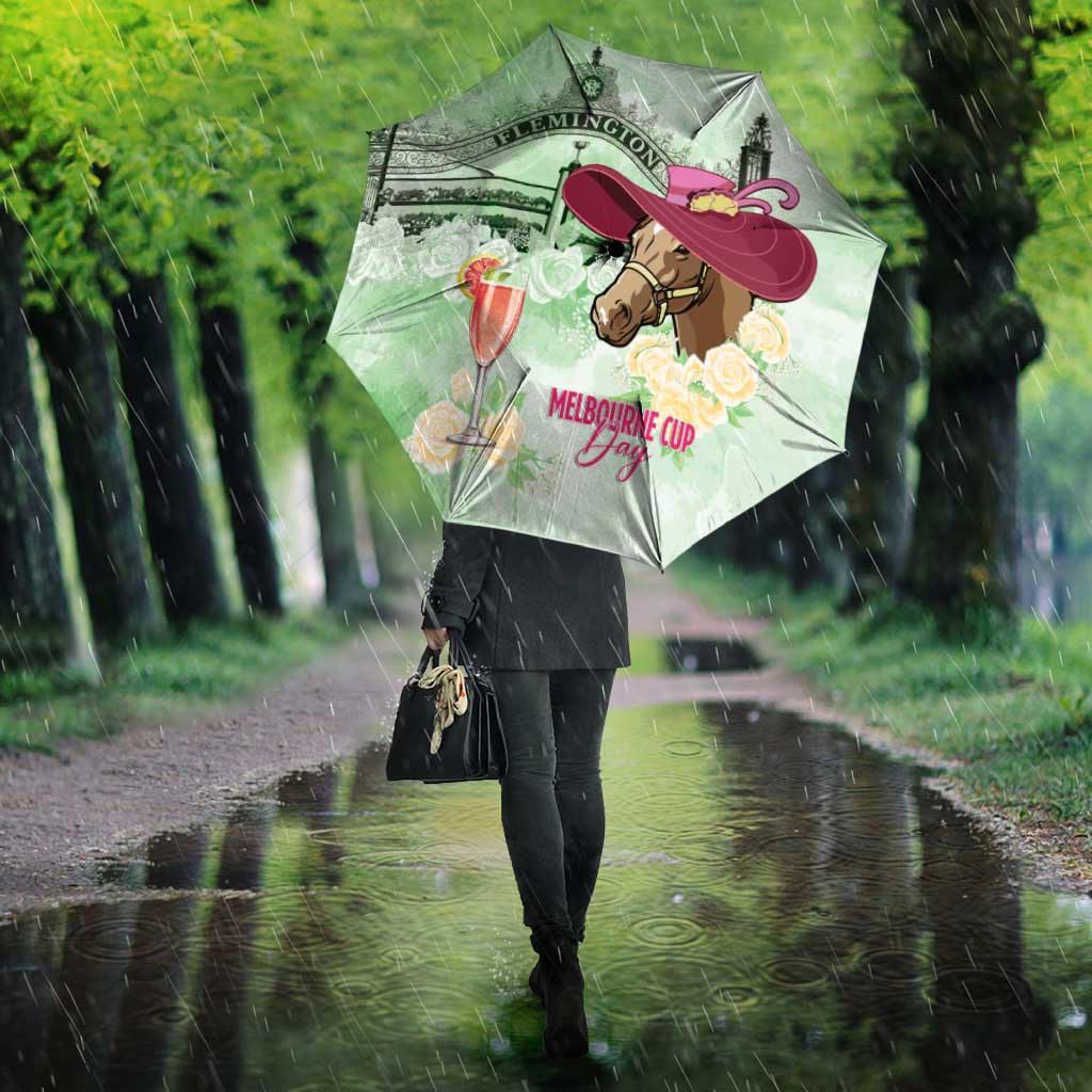 Australia Cup Melbourne Horse Racing Umbrella Hats Heels & Horseshoes Yellow Roses - Aussie Hoodie