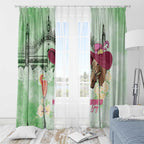 Australia Cup Melbourne Horse Racing Window Curtain Hats Heels & Horseshoes Yellow Roses - Aussie Hoodie