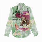 Australia Cup Melbourne Horse Racing Women Casual Shirt Hats Heels & Horseshoes Yellow Roses - Aussie Hoodie