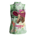 Australia Cup Melbourne Horse Racing Women Sleeveless Polo Shirt Hats Heels & Horseshoes Yellow Roses - Aussie Hoodie