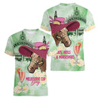 Australia Cup Melbourne Horse Racing Women V-Neck T-Shirt Hats Heels & Horseshoes Yellow Roses - Aussie Hoodie