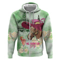 Australia Cup Melbourne Horse Racing Zip Hoodie Hats Heels & Horseshoes Yellow Roses - Aussie Hoodie