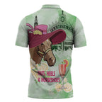 Australia Cup Melbourne Horse Racing Zipper Polo Shirt Hats Heels & Horseshoes Yellow Roses - Aussie Hoodie